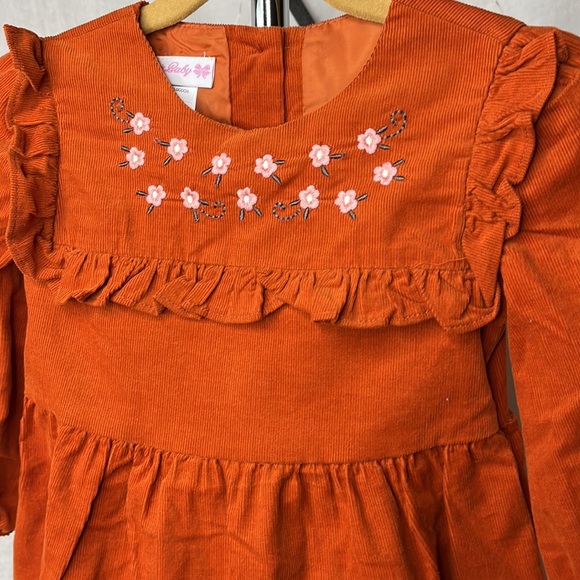 Bonnie baby Bonnie Jean Co. prairie dress corduroy button back elastic cuff - Picture 2 of 9